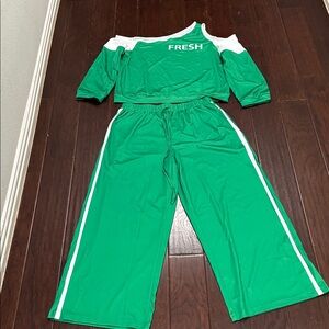 Fresh Green Women's Track Pants & Joggers Set